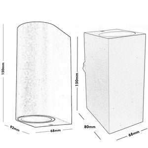 Applique LED GU10 lampada doppia emissione luce parete giardino IP65 lampada bidirezionale marrone TONDO CORTEN