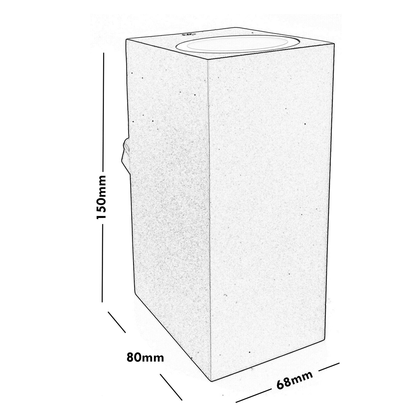 Applique LED nero rettangolare doppio GU10 lampada doppia emissione luce parete giardino ingresso IP65 COLORE NERO
