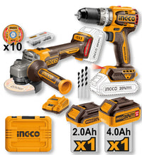 Set Trapano+Smerigliatrice 20V c/2 batterie 2ah/4ah + valigetta