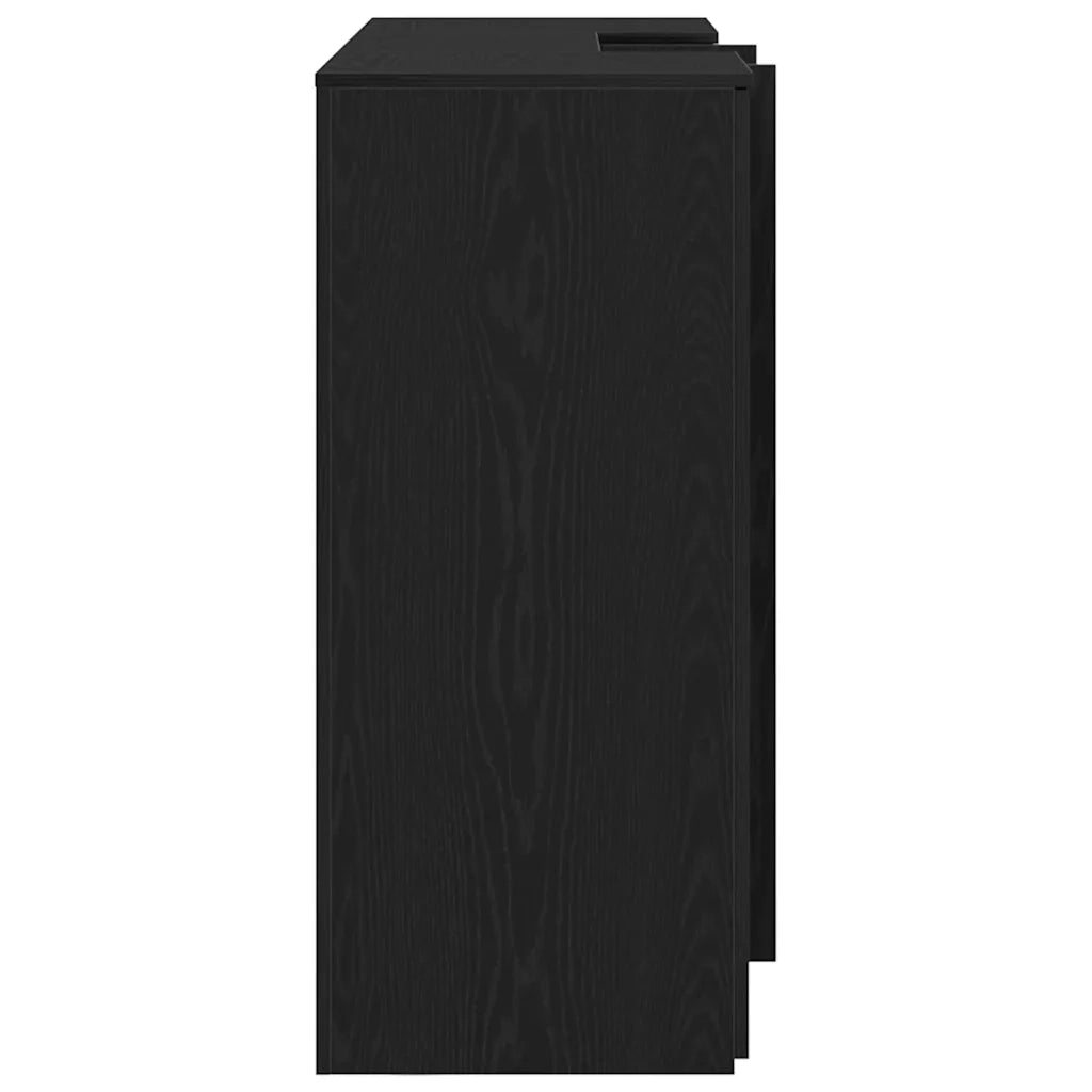 Banco Reception Rovere Nero 155x50x103,5 cm Legno Multistrato 3324197