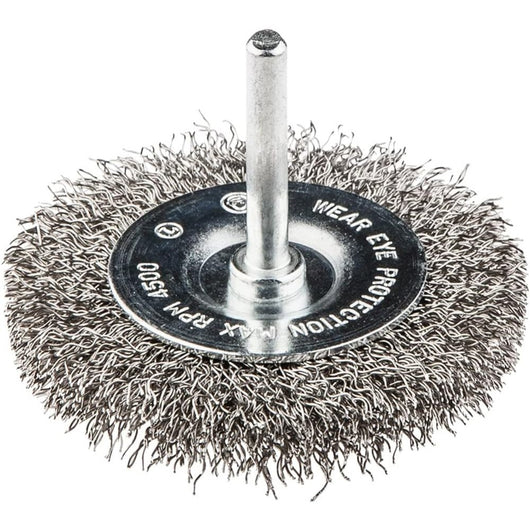 Topex 57h601 spazzola conica con on gambo, 50 mm, inox ds