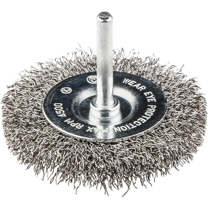 Topex 57h601 spazzola conica con on gambo, 50 mm, inox ds