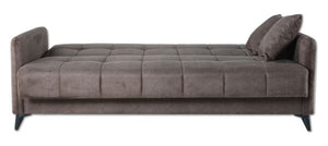 Divano egadi 3 posti recliner grigio inclusi 2 cuscini