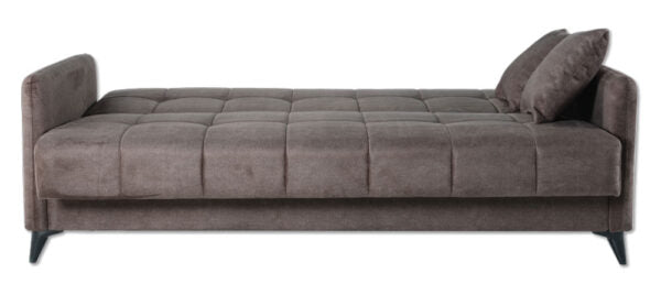 Divano egadi 3 posti recliner grigio inclusi 2 cuscini