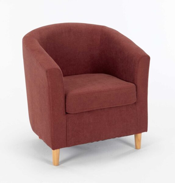 Poltroncina maja in tessuto ruggine 70x63x68h