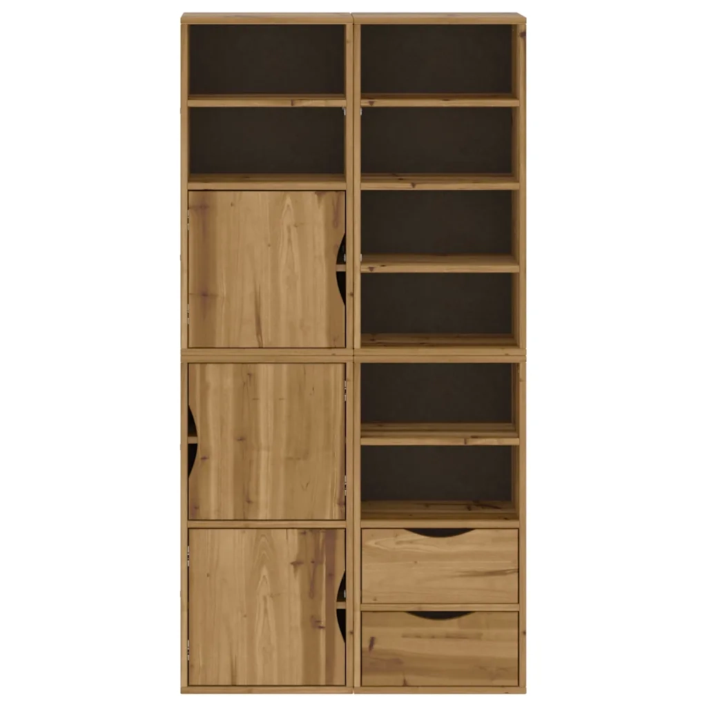 Armadietti Laterali 4 pz ODDA 40x24x79 cm Legno Massello Pino 3365352