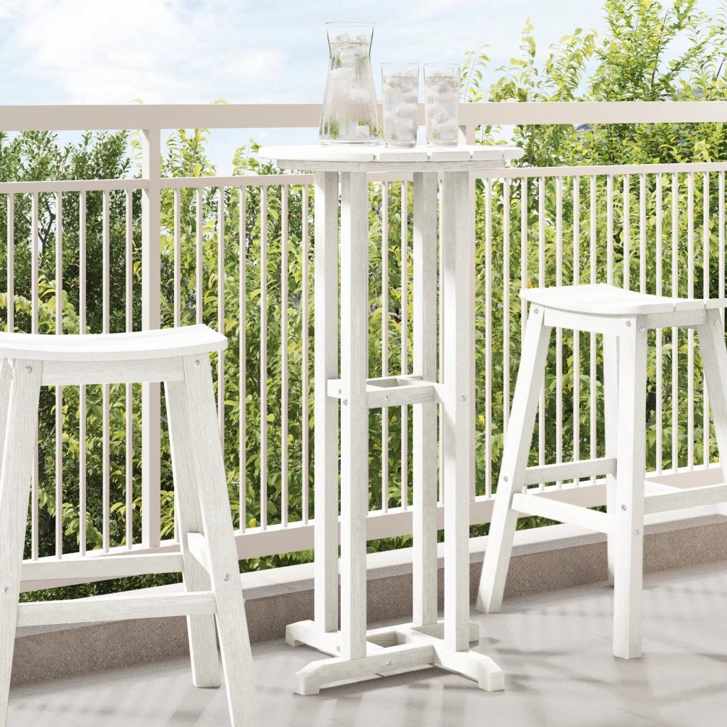 Tavolo da Bar Bianco 55x55x107 cm HDPE