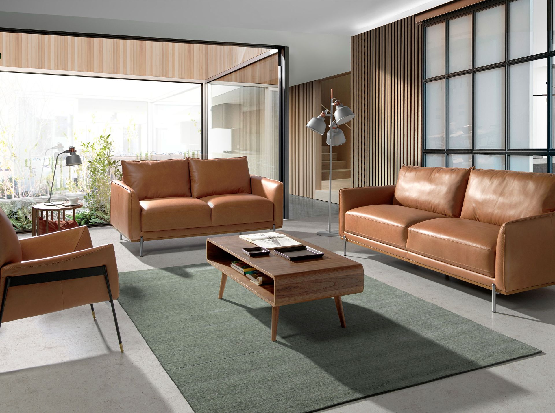 Tavolino rettangolare in noce