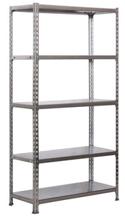 Scaffale in metallo Simon Rack senza viti colore galvanizzato 5 ripiani 1800x800x300 mm Made in Spain