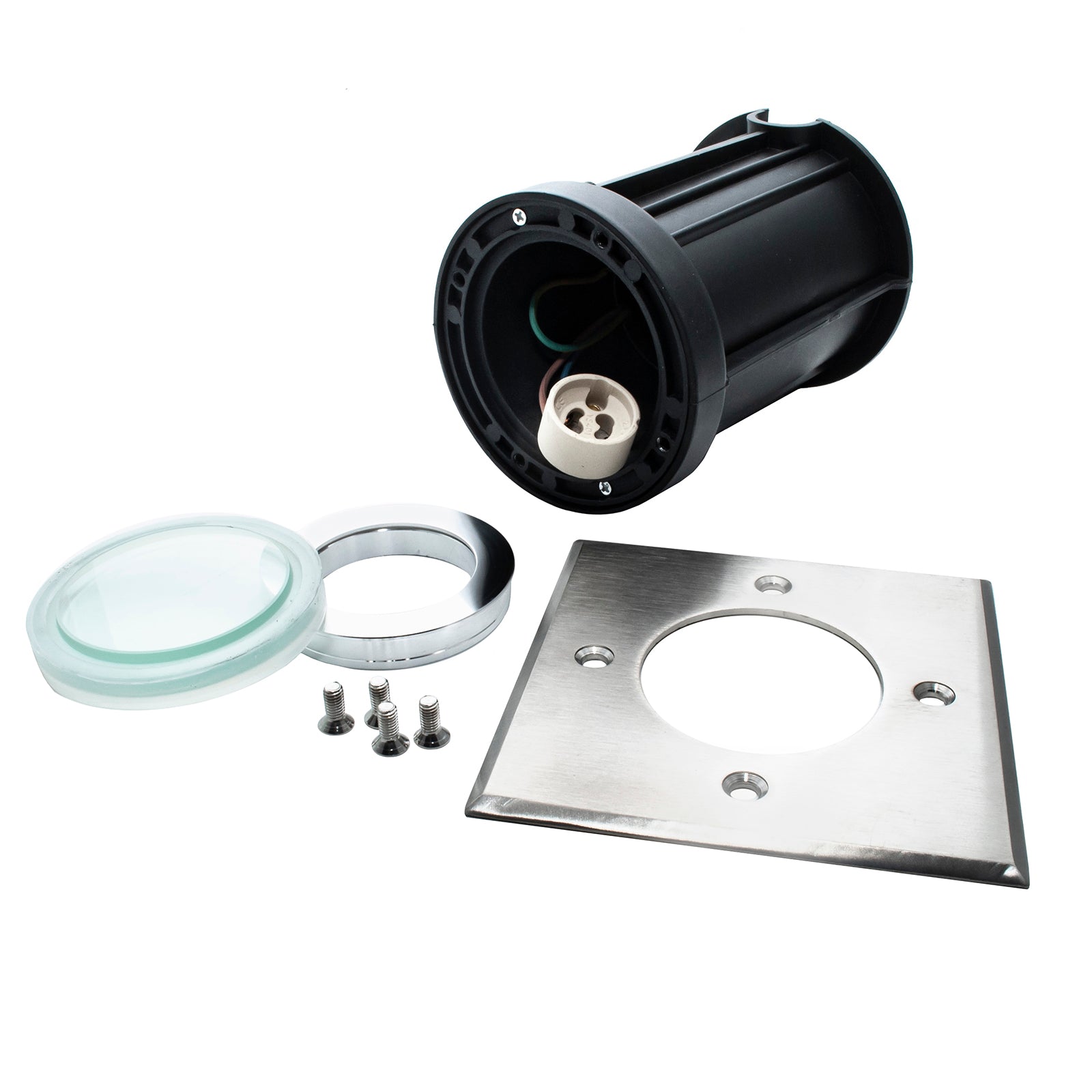 Faretto carrabile calpestabile IP65 incasso terreno lampada led GU10 FORMA QUADRATO