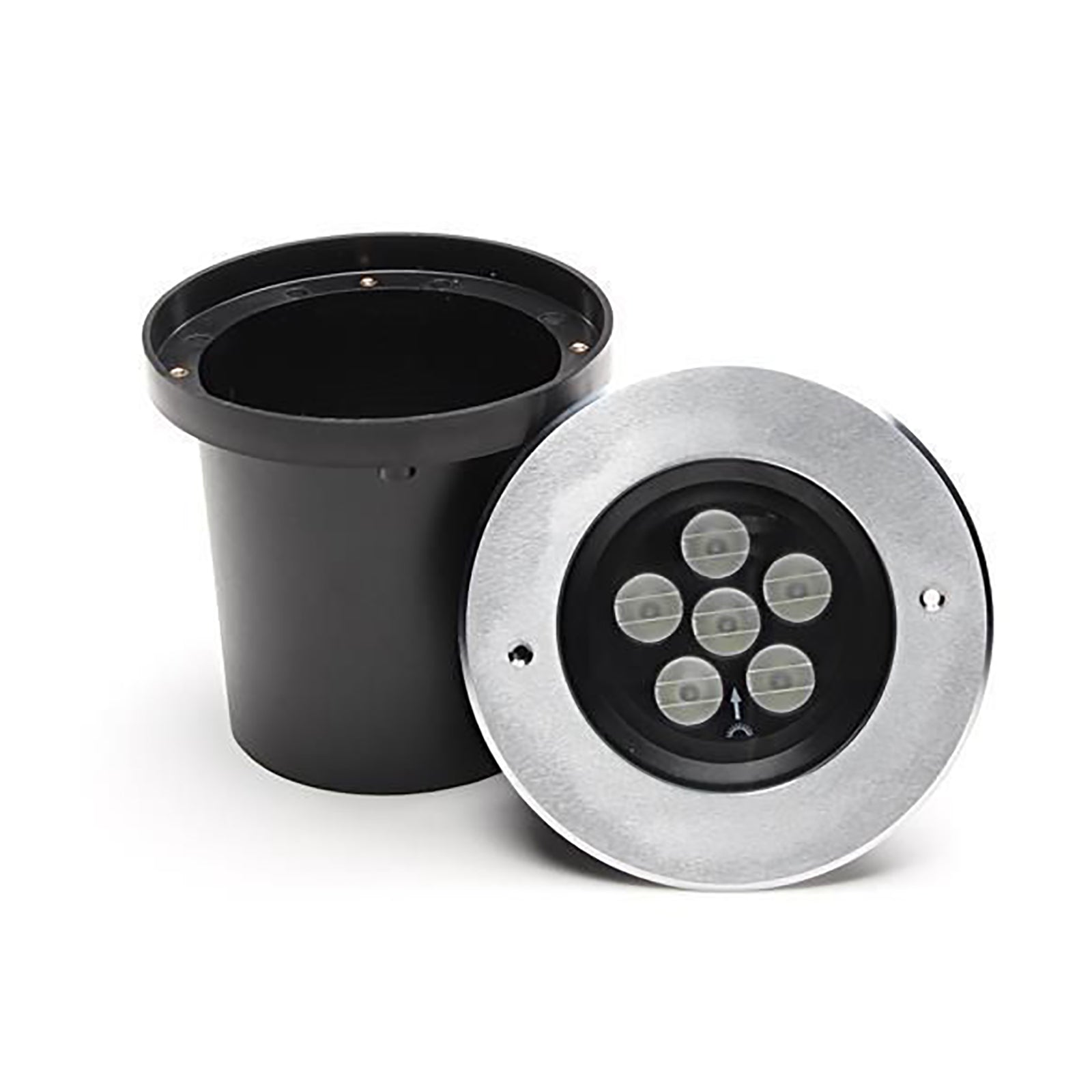 Faretto calpestabile LED 10W ottica asimmetrica segnapassi IP67 incasso 15cm luci giardino facciate piante alberi 230V