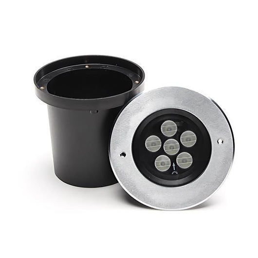 Faretto calpestabile LED 10W ottica asimmetrica segnapassi IP67 incasso 15cm luci giardino facciate piante alberi 230V