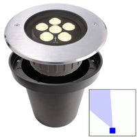 Faretto calpestabile LED 10W ottica asimmetrica segnapassi IP67 incasso 15cm luci giardino facciate piante alberi 230V