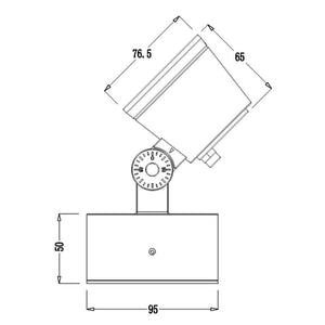 COLT faretto LED 8W impermeabile IP65 faro dimmerabile spot orientabile luce parete soffitto giardino tabelle 230V