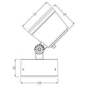 COLT Faretto LED 16W RGB effetti luce colorata faro 24V orientabile SPOT IP65 giardino piante facciate statue RGBW+3000K