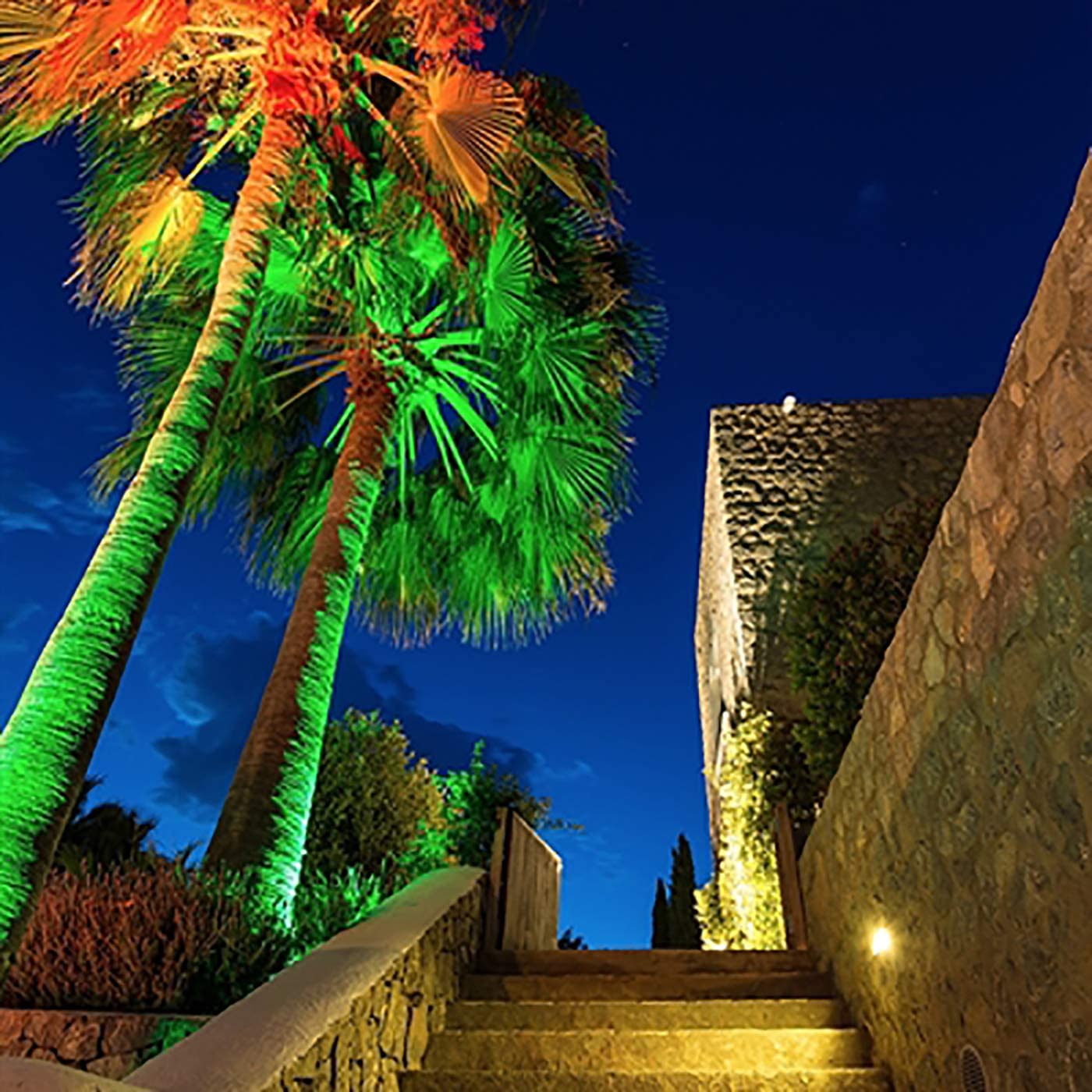 COLT faretto LED SPOT 36W RGB 3000K luce multicolore faro dimmerabile RGBW 24V IP65 luce colorata esterni facciate