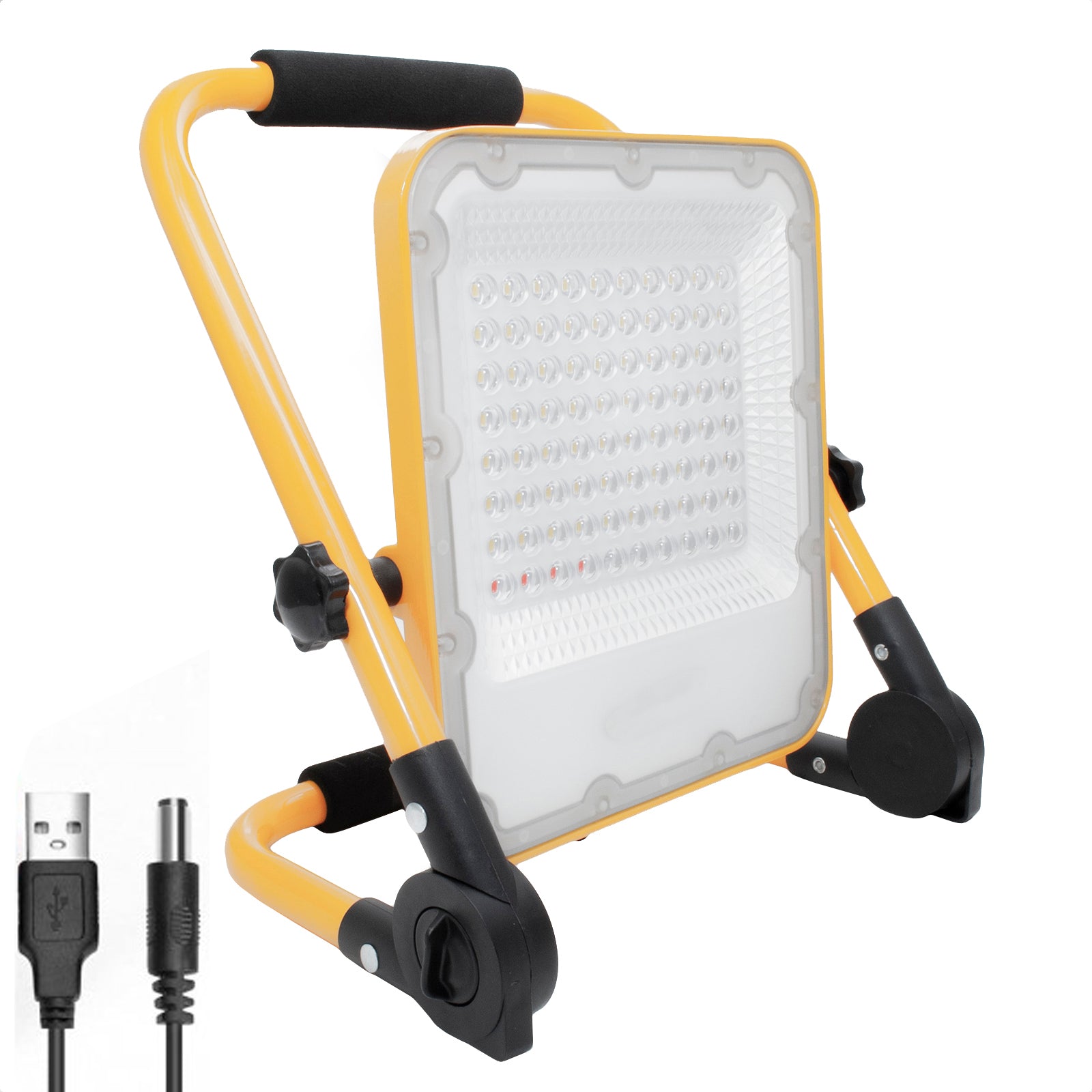 Faro LED 50W lampada portatile IP65 batteria ricaricabile USB 4 step luce lampeggiante emergenza campeggio barca 1400lm