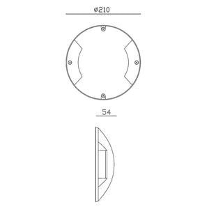 HELIOS II faretto radente IP67 LED 3W calpestabile doppia finestra segnapassi 2 luci giardino viale sentiero 230V