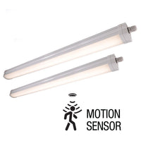 Lampada LED lineare industriale LED Tri-Proof sensore movimento plafoniera impermeabile IP65 IN OUT 18W 230V