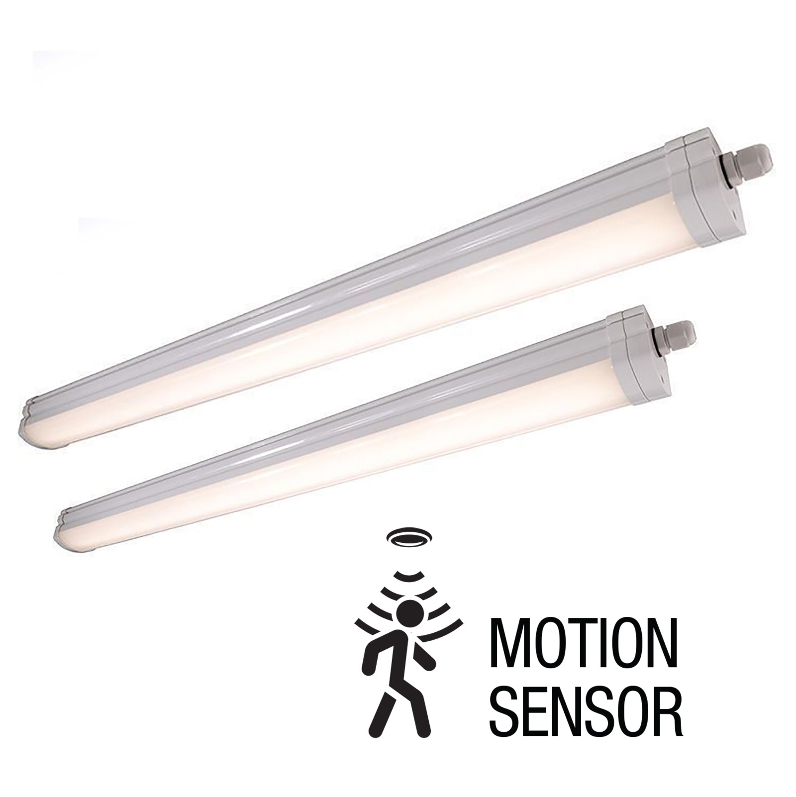 Lampada LED lineare industriale LED Tri-Proof sensore movimento plafoniera impermeabile IP65 IN OUT 24W 230V