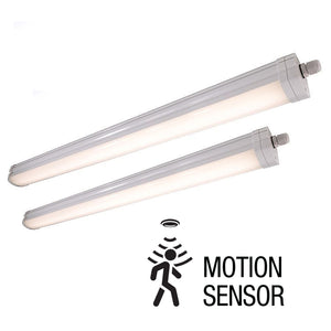 Lampada LED lineare industriale LED Tri-Proof sensore movimento plafoniera impermeabile IP65 IN OUT 24W 230V