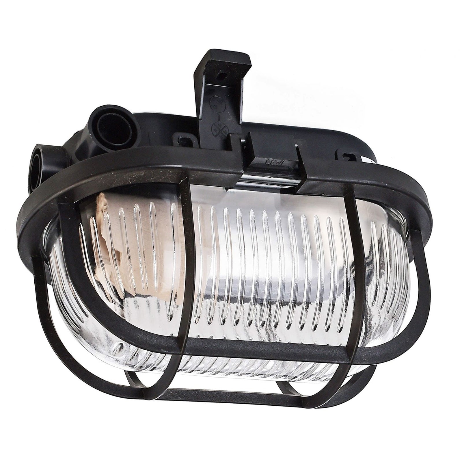 SYRMA OVAL plafoniera lampada tartaruga LED E27 luce parete soffitto cantina garage balcone terrazzo 230V COLORE NERO