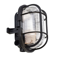 SYRMA OVAL plafoniera lampada tartaruga LED E27 luce parete soffitto cantina garage balcone terrazzo 230V COLORE NERO