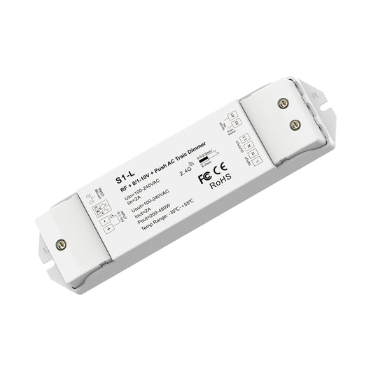 Controller centralina lampade faretti strisce LED 480W push dimmer WiFi RF 2.4G Google Alexa 230V input 0-1-10V