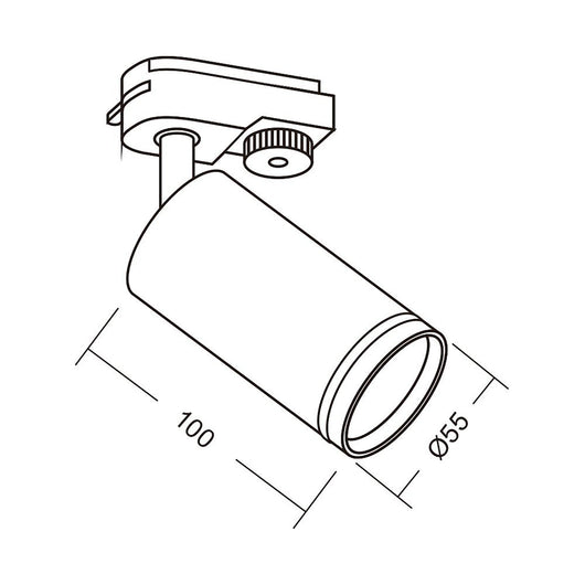 Faretto LED binario track faro monofase orientabile lampada LED GU10 luce negozio vetrina 230V COLORE BIANCO