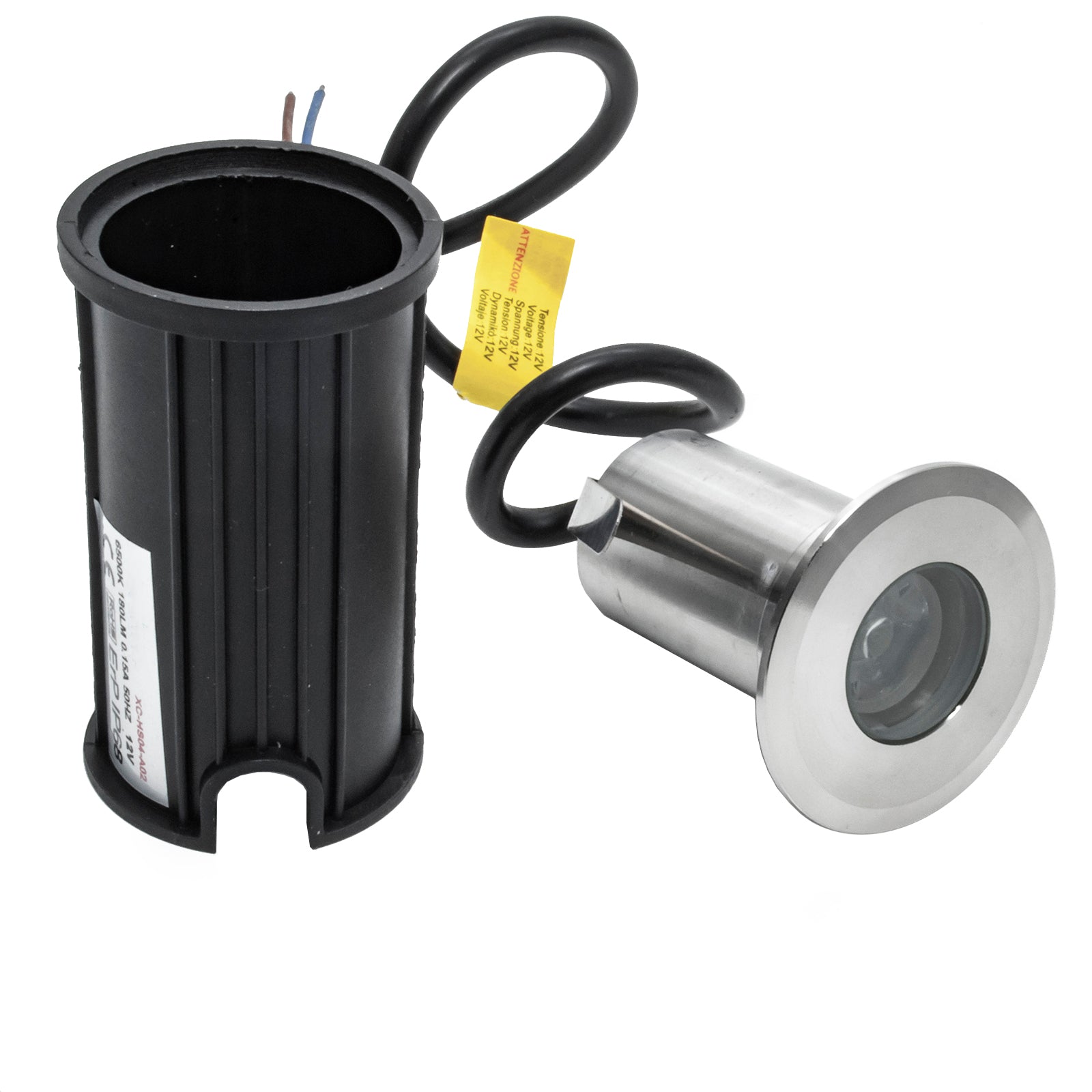 Faretto calpestabile immersione IP68 incasso tondo LED 3W 12V 24V luce decorativa giardino percorsi esterni scale 3000K