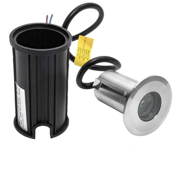 Faretto calpestabile immersione IP68 incasso tondo LED 3W 12V 24V luce decorativa giardino percorsi esterni scale 3000K