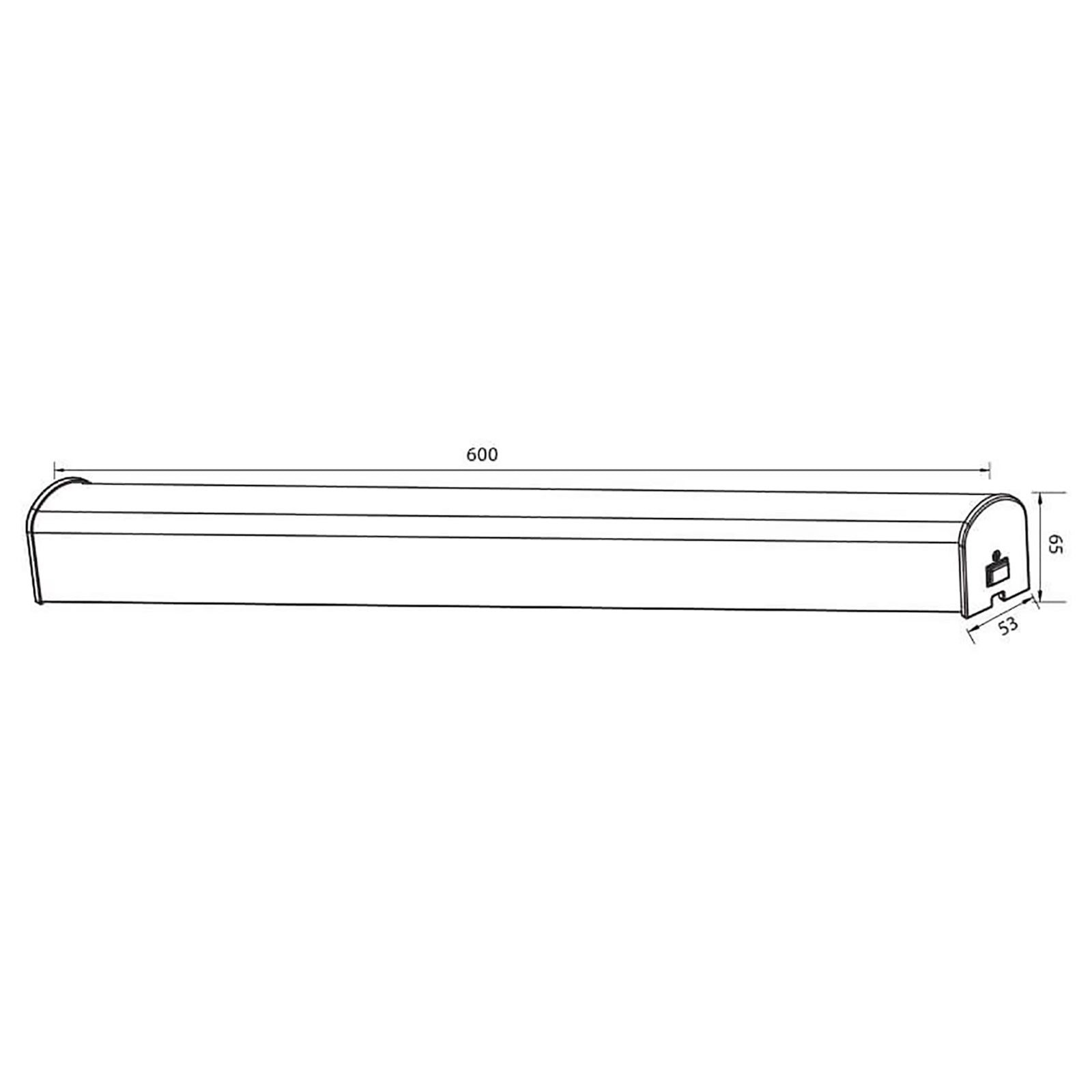 VISTA Lampada applique specchio LED 15W 1200Lm 60cm con Interruttore bagno armadio oparete luce neutra 4000K 230V