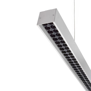 Lampada LED 28W sospensione pendente dimmerabile angolo luce 24gradi ufficio scrivania 4000K alimentatore 230V BIANCO