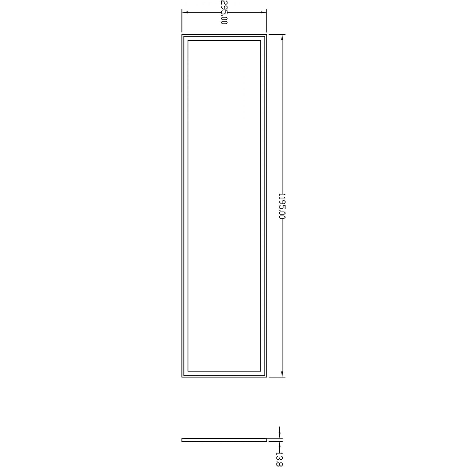 Pannello pendente rettangolare LED 63W 24V luce colorata RGB 4000K dimmerabile doppia emissione 120x30cm BIANCO