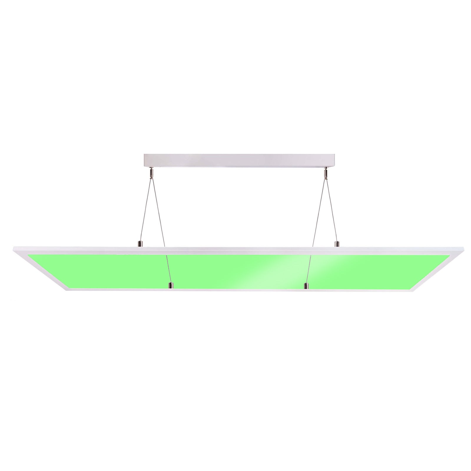 Pannello pendente rettangolare LED 63W 24V luce colorata RGB 4000K dimmerabile doppia emissione 120x30cm BIANCO