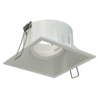 Faretto orientabile incasso 8cm quadrato bianco nero LED 6W  RGBW GU10 luce colorata bar pub 230V BIANCO LUCE RGBW 3000K