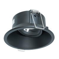 Faretto tondo retrocesso incasso foro 85mm lampada LED GU10 8W luci soffitto ingresso negozio vetrine 230V NERO 6000K