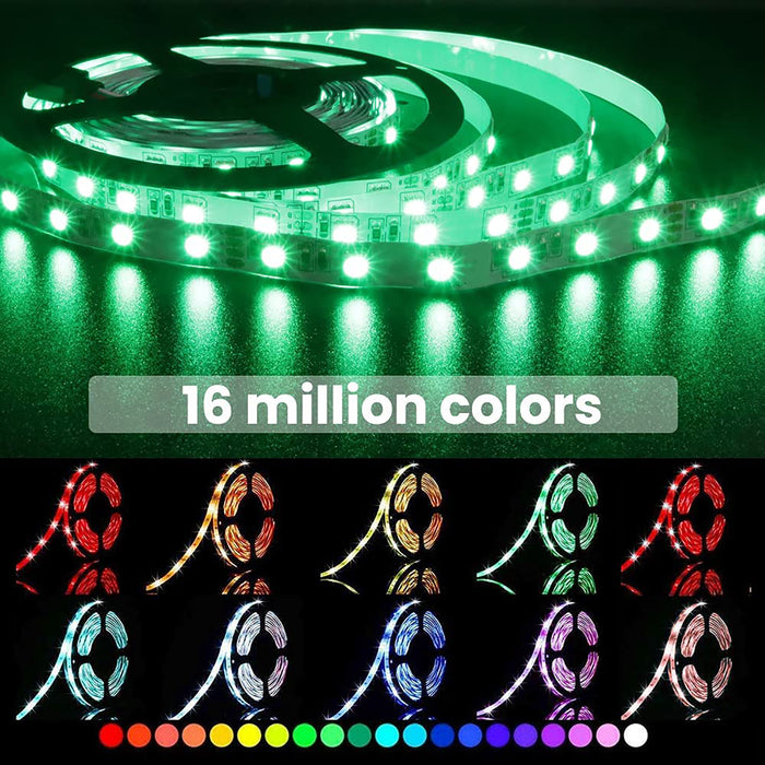 5m Striscia LED RGB SMD5050 12V Nastri LED 300 Catena flessibile luminosa cambia colore autoadesive per interni