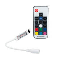 Centralina mini controller dimmer RGB 12V 24V 6A effetti luce colorata per strip strisce LED con telecomando RF