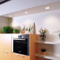 Faretto incasso LED 6W pannello quadrato slim interruttore CCT da 3000K a 6500K luce corridoio cucina foro 10cm