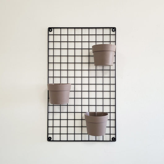 Tecnokit Fioriera a parete Comby Green in acciaio cm 48x80 con 3 vasetti comby inclusi