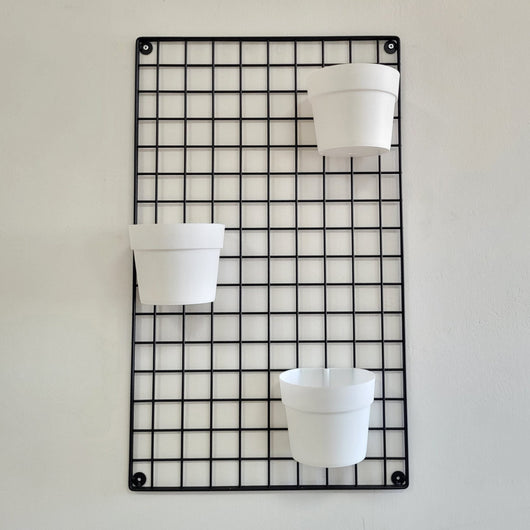 Tecnokit Fioriera a parete Comby Green in acciaio cm 48x80 con 3 vasetti comby inclusi