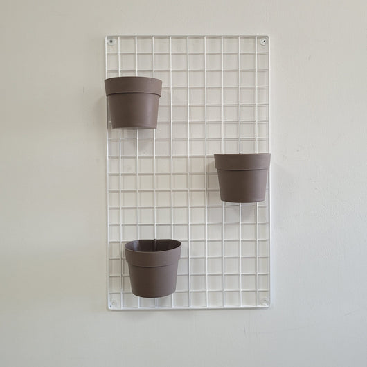 Tecnokit Fioriera a parete Comby Green in acciaio cm 48x80 con 3 vasetti comby inclusi