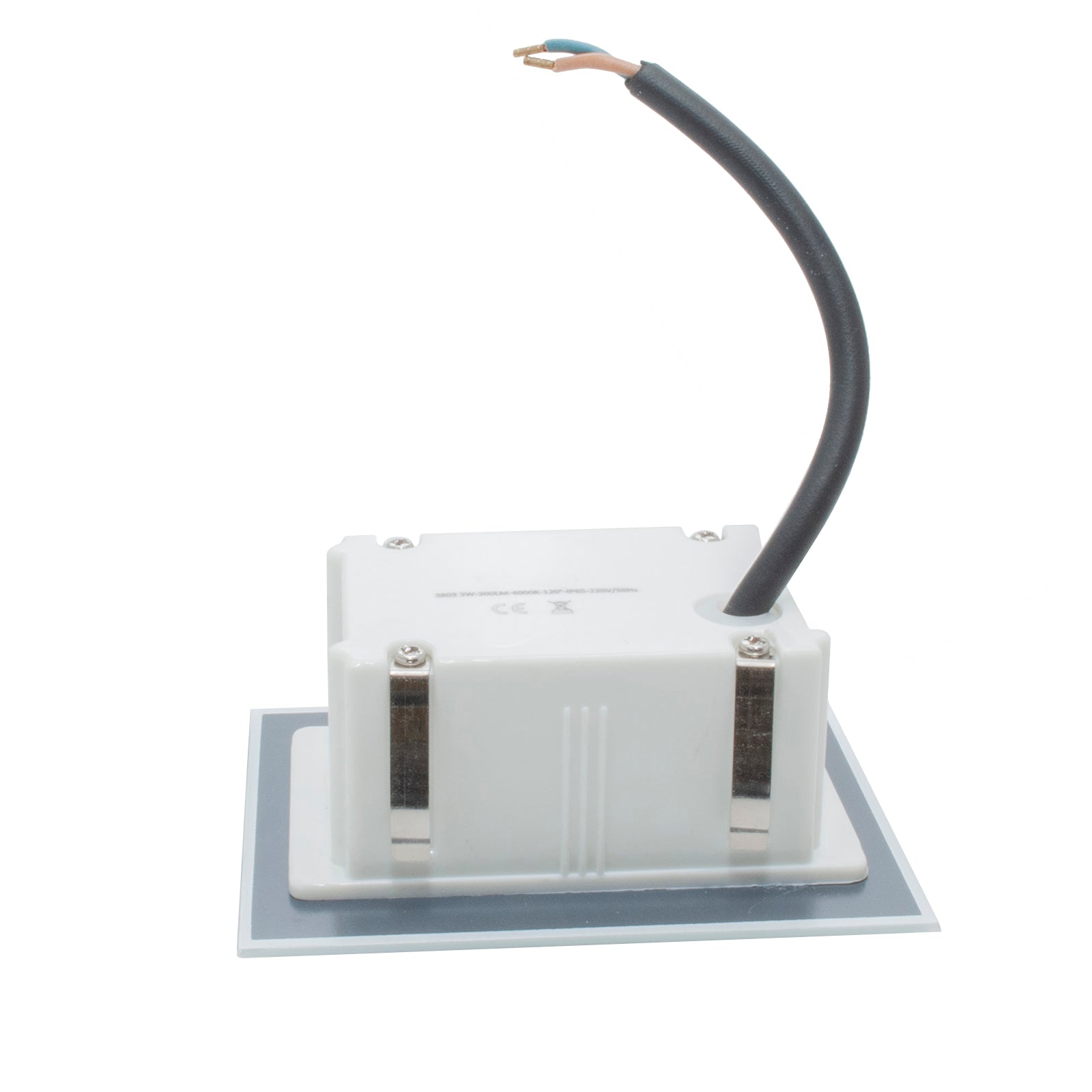 Faretto LED 3W segnapassi vetro IP65 incasso muro scatola 503 luce balcone viale giardino scale gradini 230V 4000K