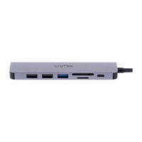 UNITEK HUB USB-C H1118A; USB-A x3, USB-C, HDMI, SD, microSD