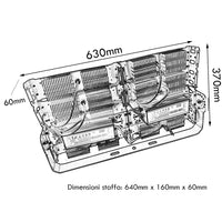 Faro proiettore staffa LED 400W esterno IP65 luci stadio campi calcio galleria capannoni alta potenza 40000 lumen 230V