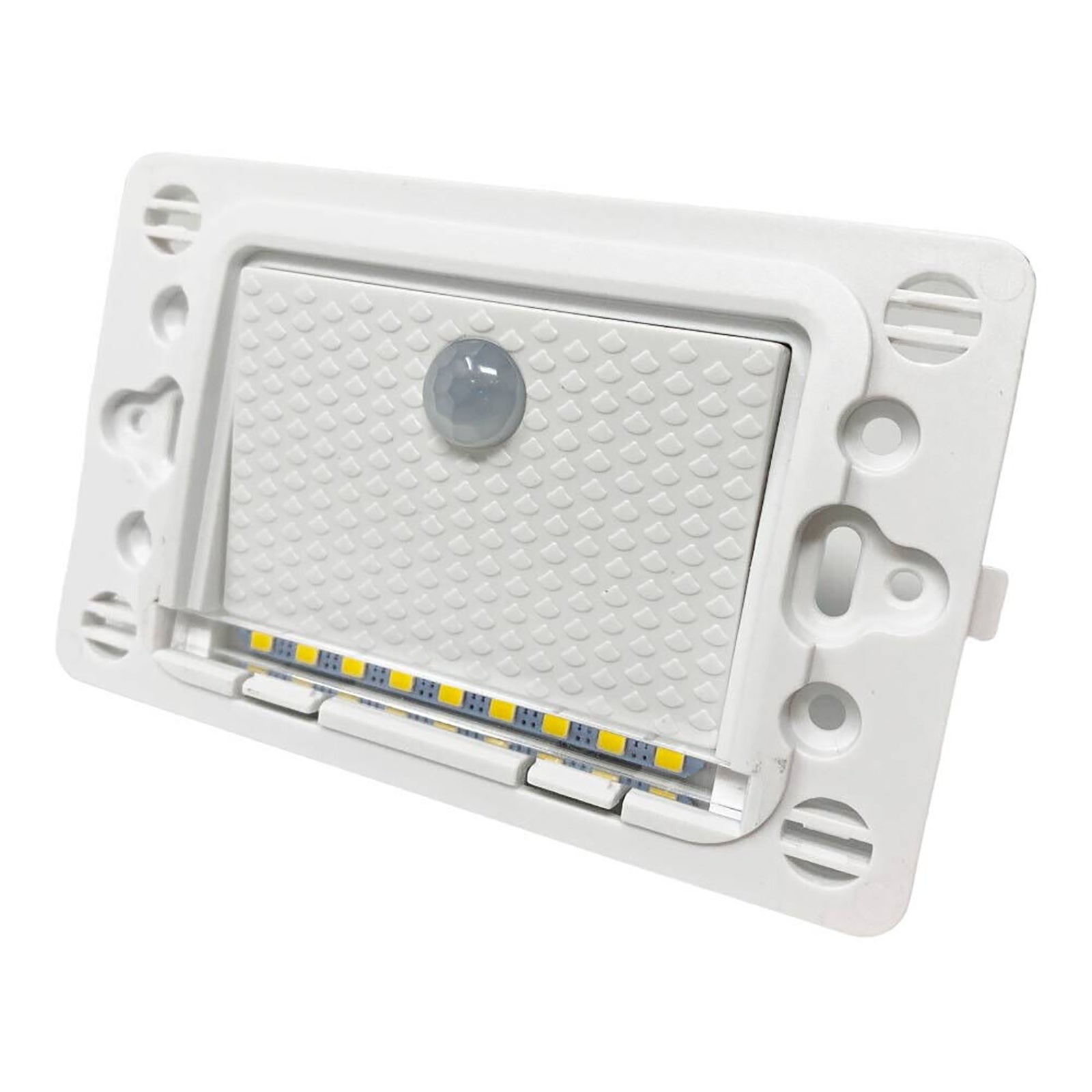 Faretto segnapassi LED 1.3W incasso parete scatola 503 sensore movimento crepuscolare luci passaggio 230V BIANCO 4000K