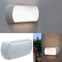 CAPRI applique bianco LED 12W luce esterni IP54 lampada parete muro ingresso giardino porticati 4000K 960 lumen 230V