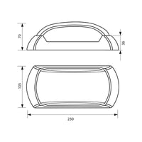 CAPRI applique bianco LED 12W luce esterni IP54 lampada parete muro ingresso giardino porticati 4000K 960 lumen 230V