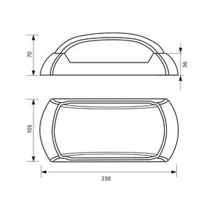 CAPRI applique bianco LED 12W luce esterni IP54 lampada parete muro ingresso giardino porticati 4000K 960 lumen 230V